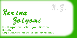 nerina zolyomi business card